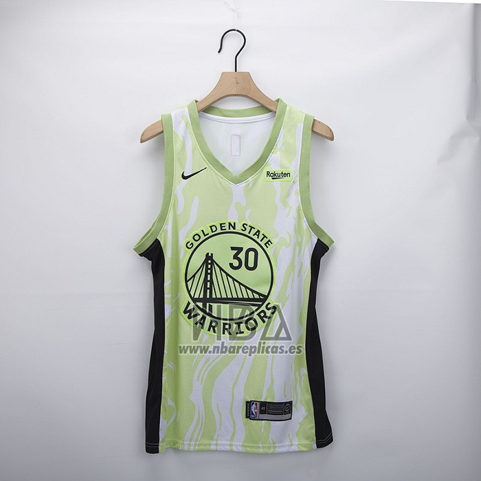 Camiseta Golden State Warriors Stephen Curry NO 30 Fashion Royalty Verde